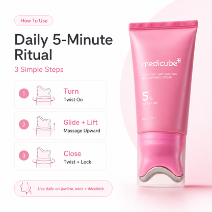 medicube PDRN Collagen Gua Sha Neck Wrinkle Cream