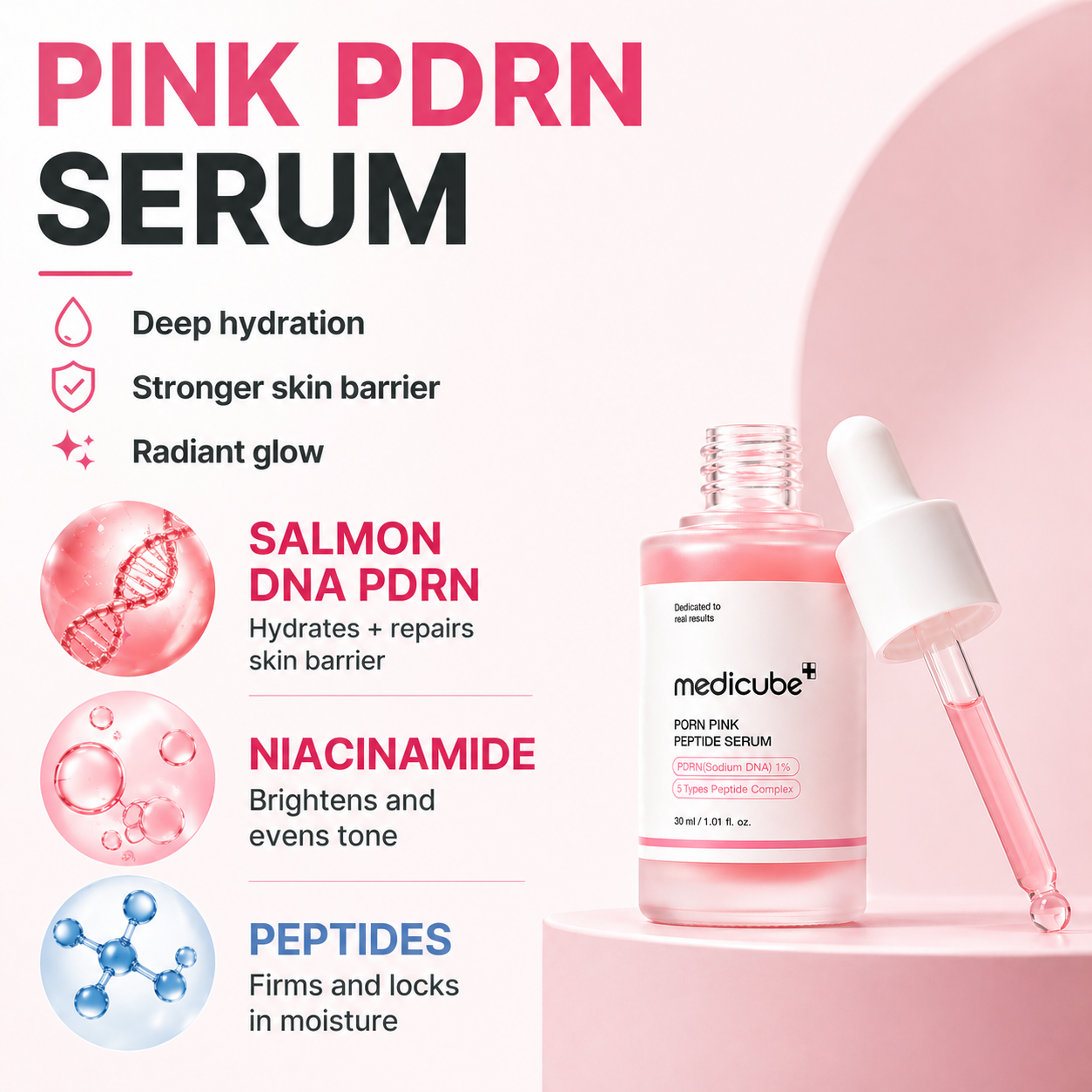 PDRN Pink Peptide Serum with Salmon DNA