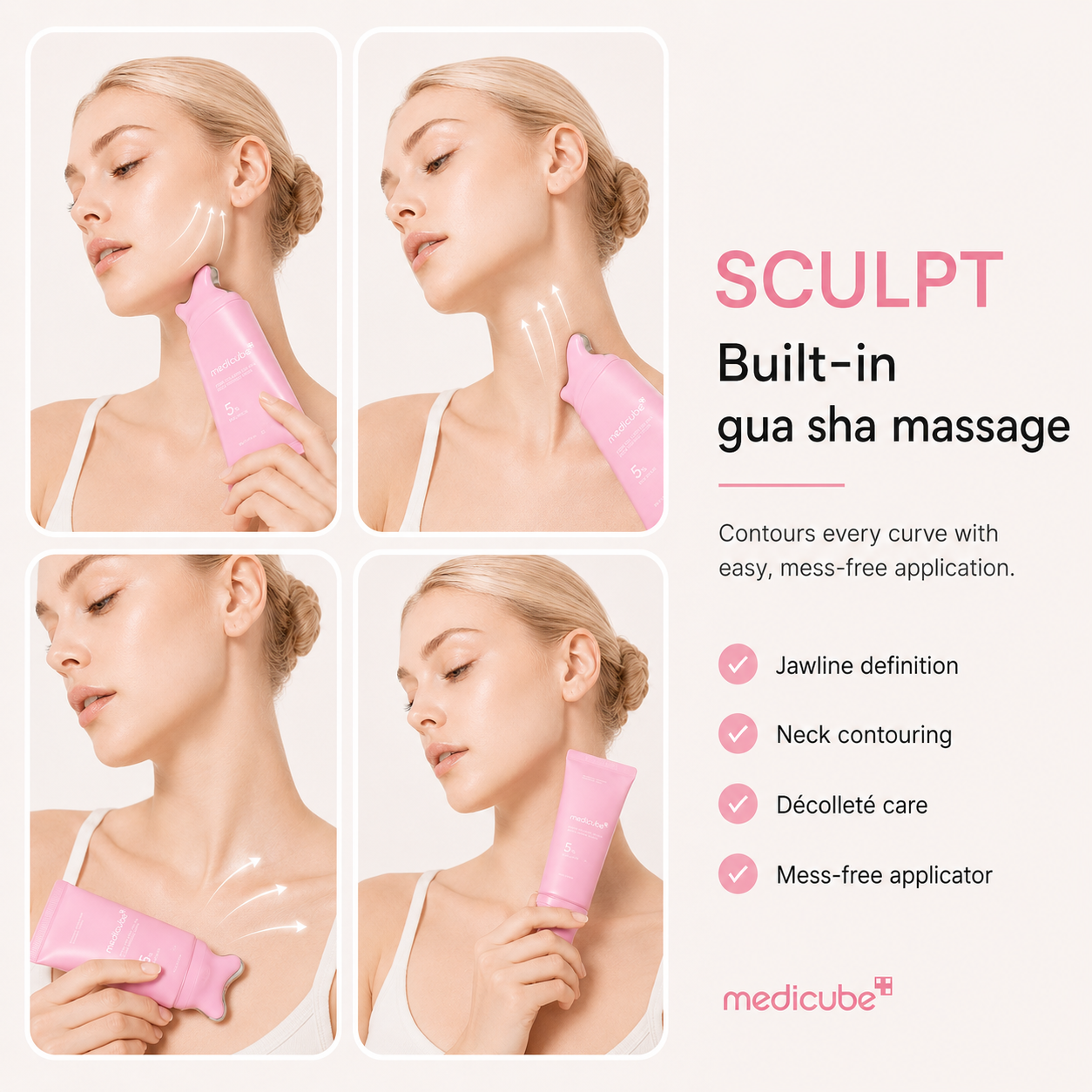 medicube PDRN Collagen Gua Sha Neck Wrinkle Cream