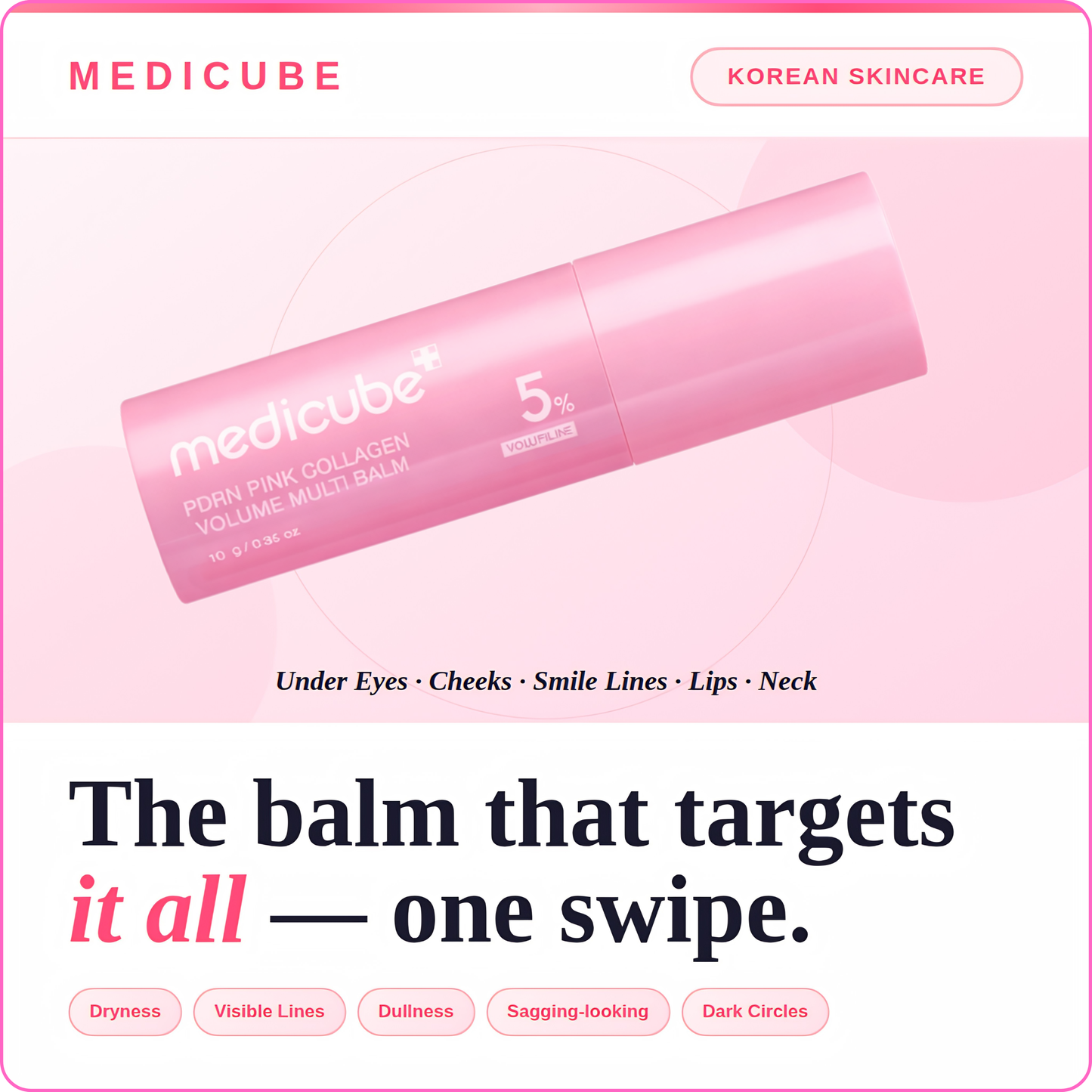 medicube PDRN Pink Collagen Volume Multi Balm Stick